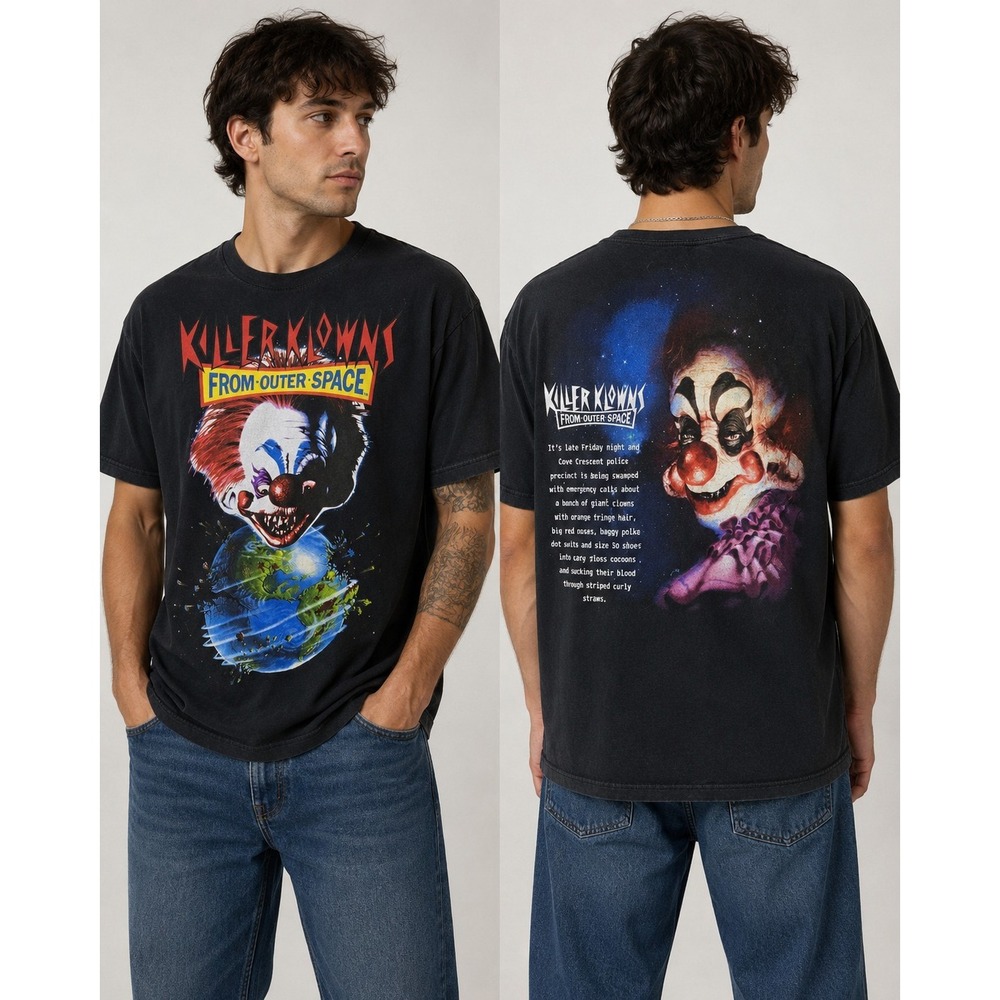 Killer Klowns From Outer Space Double Sided Graphic T-Shirt Men's Large
